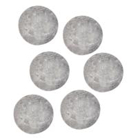 Magneten rond - grijs - 6x stuks - 15 x 1 mm - Hobby artikelen - thumbnail