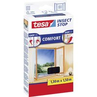 1x Tesa vliegenhor/insectenhor zwart 1,3 x 1,5 meter - Raamhorren - thumbnail