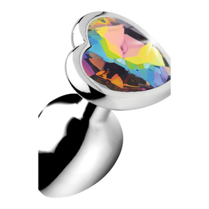 XR Brands Rainbow Prism - Heart Butt Plug - Small