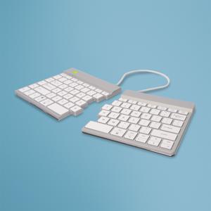 R-Go Tools Ergonomisch toetsenbord R-Go Split Break met pauzesoftware, gesplitst toetsenbord, QWERTY (US), Bluetooth, wit