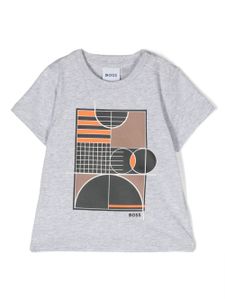 BOSS Kidswear t-shirt en coton à imprimé graphique - Gris