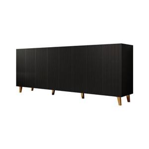 Meubella Dressoir Prime - Zwart - 200 cm