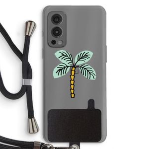 Palmboom: OnePlus Nord 2 5G Transparant Hoesje met koord
