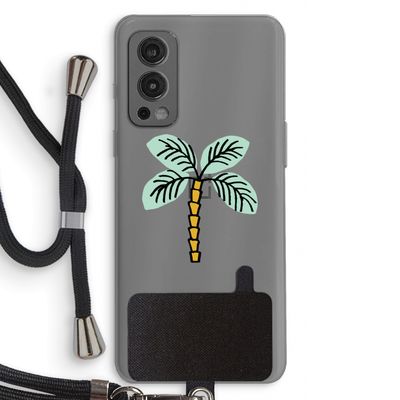 Palmboom: OnePlus Nord 2 5G Transparant Hoesje met koord