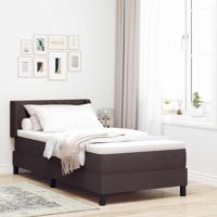 Boxspringbed met matras met matras Donkerbruin 90 x 190 cm