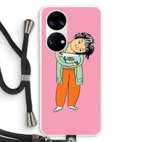Visknuffel: Huawei P50 Transparant Hoesje met koord