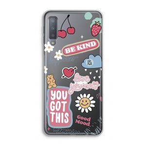 Positivity: Samsung Galaxy A7 (2018) Transparant Hoesje
