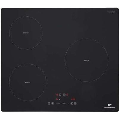 Inductieplaat 3 Foci Continental Edison - 3 Timers - 3 Boosters - Black