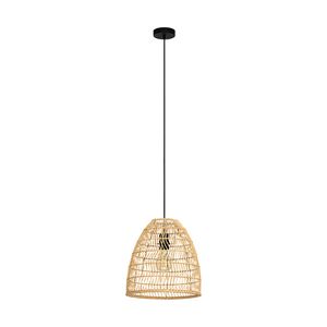 EGLO Ayesgarth Hanglamp - E27 - Ø 33 cm - Zwart/Hout