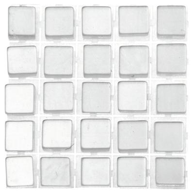 Glorex hobby mozaieken maken steentjes/tegels - 119x - zilvergrijs - 0.5 x 0.5 x 0.2 cm - zelfkleven