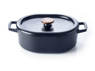 Beka Braadpan - Dutch Oven - Ovaal - Nori - 31 x 21 cm - geëmailleerde anti-aanbaklaag