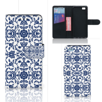 Huawei Ascend P8 Lite Hoesje Flower Blue