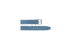 Horlogeband Universeel I625 Leder Blauw 24mm