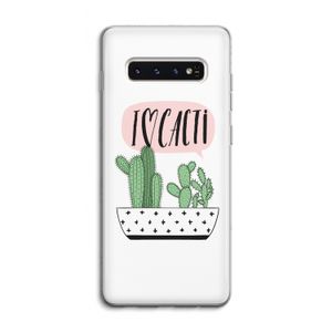 I love cacti: Samsung Galaxy S10 4G Transparant Hoesje
