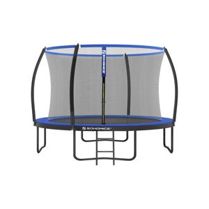 ronde tuintrampoline met veiligheidsnet, Zwart + Blauw / Ø 366 cm