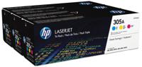 HP toner 305A, 3 x 2 600 pagina&apos;s, OEM CF370AM, 3 kleuren - thumbnail
