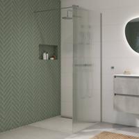 Saqu Modulo inloopdouche incl. antikalk 120x210cm geribbeld glas chroom