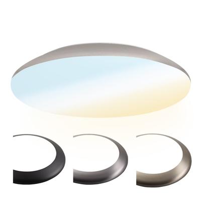LED Bulkhead - Diameter 38cm - 25W 2600lm - CCT Lichtkleur instelbaar - IP65 waterdicht - Vandalismeproof - Plafonniere - Voor binnen en buiten - Chroom