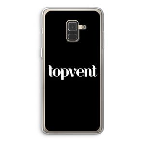 Topvent Zwart: Samsung Galaxy A8 (2018) Transparant Hoesje