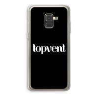 Topvent Zwart: Samsung Galaxy A8 (2018) Transparant Hoesje