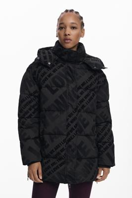 Gewatteerde jas - BLACK - XL
