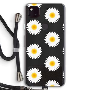 Margrietjes: Pixel 4a 5G Transparant Hoesje met koord