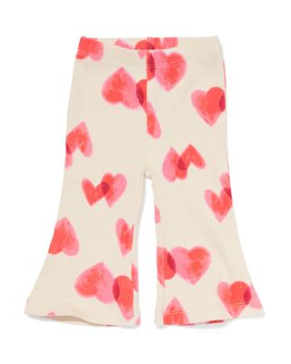 HEMA Babylegging Flared Hartjes Ecru (ecru)