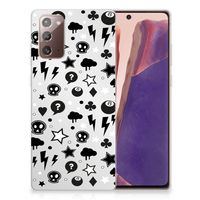 Silicone Back Case Samsung Note 20 Silver Punk