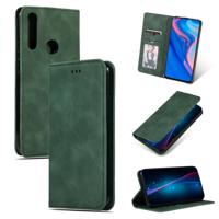 Retro huid voelen Business magnetische horizontale Flip lederen draagtas voor Huawei P Smart Z (Army Green)