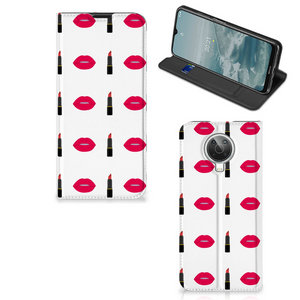 Nokia G10 | G20 Hoesje met Magneet Lipstick Kiss