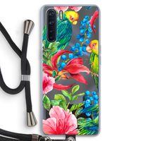 Papegaaien: Oppo A91 Transparant Hoesje met koord