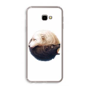 Yin Yang Wolves: Samsung Galaxy J4 Plus Transparant Hoesje