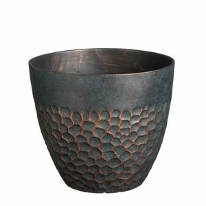 Plantenpot/bloempot Bravo - kunststof - voor buiten - Diep groen - D38 x H32 cm