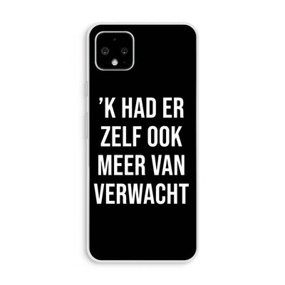 Meer verwacht - Zwart: Pixel 4 XL Transparant Hoesje
