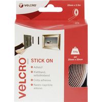 VELCRO® VEL-EC60214 Klittenband Om vast te plakken Haak- en lusdeel (l x b) 2500 mm x 20 mm Wit 2.5 m - thumbnail