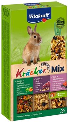 Vitakraft dwergkonijn krackers noot/bosvruchten/groenten