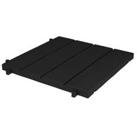 Tuintegel/terrastegel - zwart - kunststof - weerbestendig - 38 x 38 cm - vlonder vloertegels - thumbnail