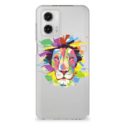 Motorola Moto G73 Telefoonhoesje met Naam Lion Color Motorola Moto G73 Telefoonhoesje met Naam Lion Color