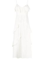 TWINSET ruffled maxi slip dress - Tons neutres