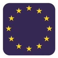 Glas viltjes met Europese vlag 15 st Glas viltjes met Europese vlag 15 st
