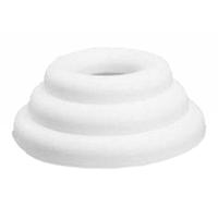 Piepschuim vorm/figuur Platte ringen - set van 3x - wit - Dia 22/25/30 cm - Hobby materialen