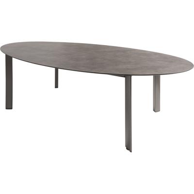 Edge HPL antraciet ovaal 240 x 132 cm