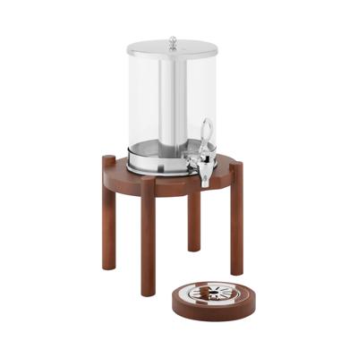 Sapdispenser - 7 L - koelsysteem - donker houten frame