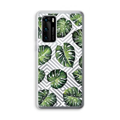 Geometrische jungle: Huawei P40 Transparant Hoesje