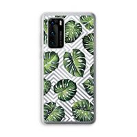 Geometrische jungle: Huawei P40 Transparant Hoesje