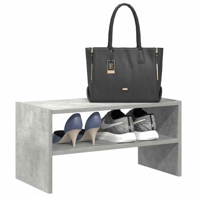 VidaXL Schoenenrek stapelbaar 60x30x30,5 cm betongrijs