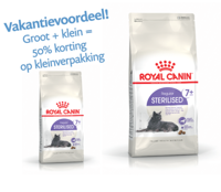 Royal Canin Sterilised 7+ kattenvoer 10kg + 3,5kg vakantiebundel