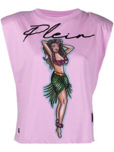 Philipp Plein débardeur à logo Hawaii imprimé - Violet