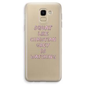 Christian Grey: Samsung Galaxy J6 (2018) Transparant Hoesje