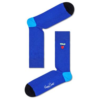 Happy Socks - Ribbed Embroidery Katoen Unisex